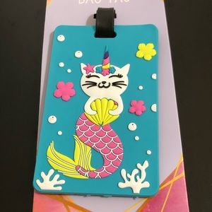 Adorable Luggage Tag w/ a Cat-Mermaid Design